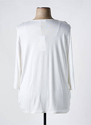 Top coupe fluide manches 3/4 blanc BASLER femme