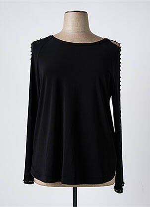Top coupe cintrée manches longues noir JOSEPH RIBKOFF femme