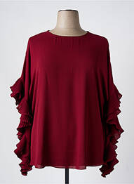 Top coupe fluide manches longues rouge JOSEPH RIBKOFF femme