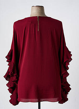 Top coupe fluide manches longues rouge JOSEPH RIBKOFF femme