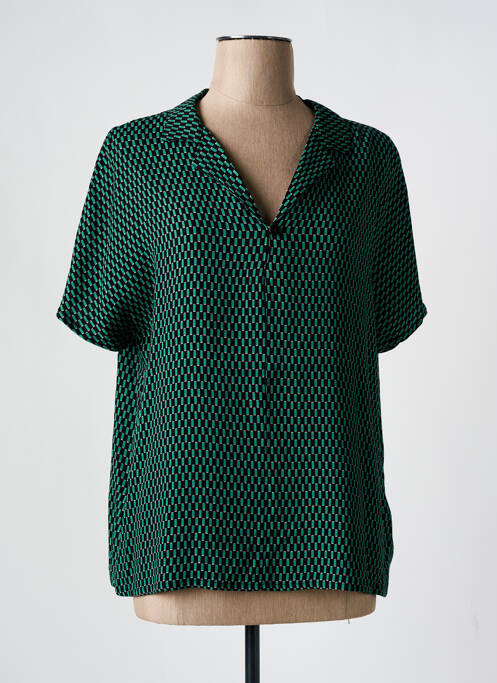 Chemisier manches courtes manches courtes vert NICE THINGS femme