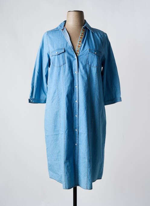 Robe mi-longue bleu DEVERNOIS pour femme
