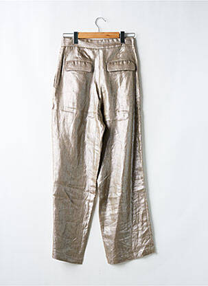 Pantalon large fermeture zippée sous rabat boutonné taille normale or BRAND UNIQUE femme
