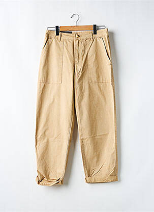 Pantalon large fermeture zippée sous rabat boutonné taille normale beige GAUDI femme