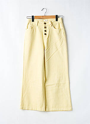 Pantalon large tissage popeline taille normale jaune GAUDI femme
