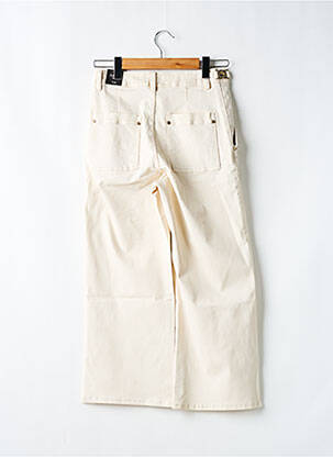 Pantalon large tissage popeline taille normale beige GAUDI femme