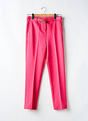 Pantalon slim tissage popeline taille normale rose GAUDI femme