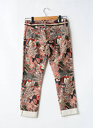 Pantalon 7/8 stretch taille normale rouge PLEASE femme