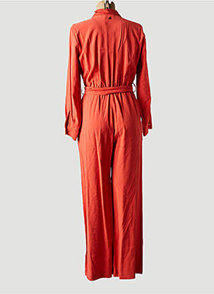 Combi-pantalon fermeture boutonnée sur le devant manches longues orange DIXIE femme