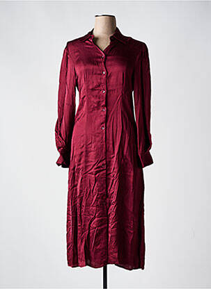 Robe mi-longue manches longues manches longues rouge DIXIE femme