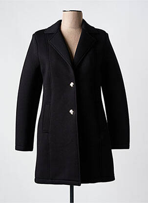 Manteau long coupe cintrée sans capuche noir GAUDI femme