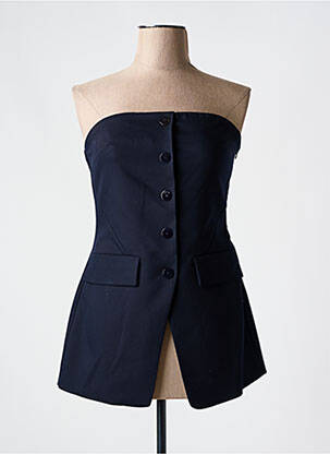 Top col carré sans manche bleu IMPERIAL femme
