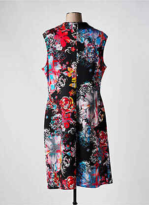 Robe mi-longue imprimé fleurs sans manche noir JOSEPH RIBKOFF femme