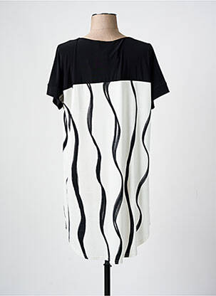 Tunique manches courtes tissage crêpe noir JOSEPH RIBKOFF femme