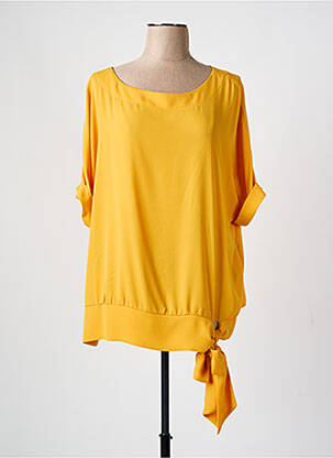 Blouse manches courtes manches courtes jaune JOSEPH RIBKOFF femme