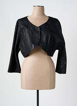 Boléro tissage crêpe noir HUGAN'CO femme