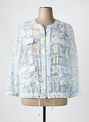 Veste casual col rond bleu BASLER femme