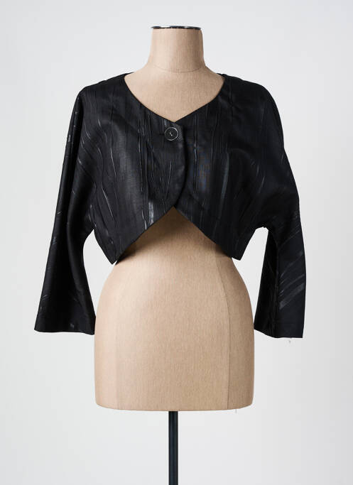 Boléro tissage crêpe noir HUG AN' CO femme