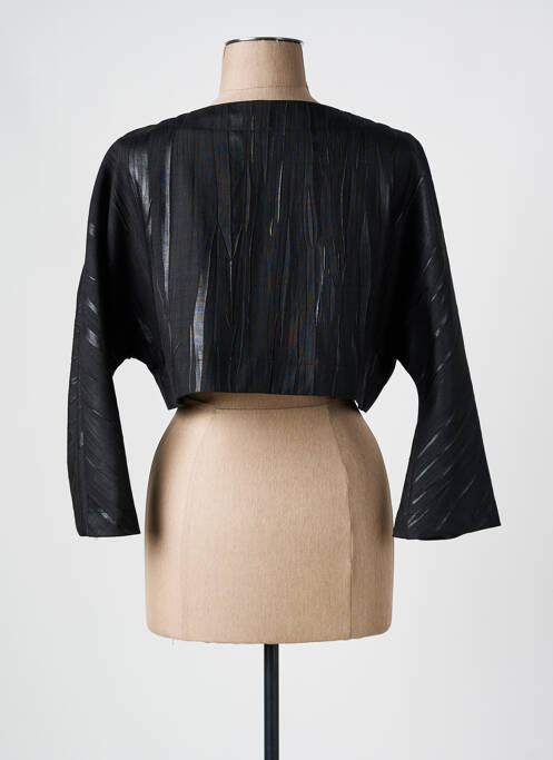 Boléro tissage crêpe noir HUG AN' CO femme