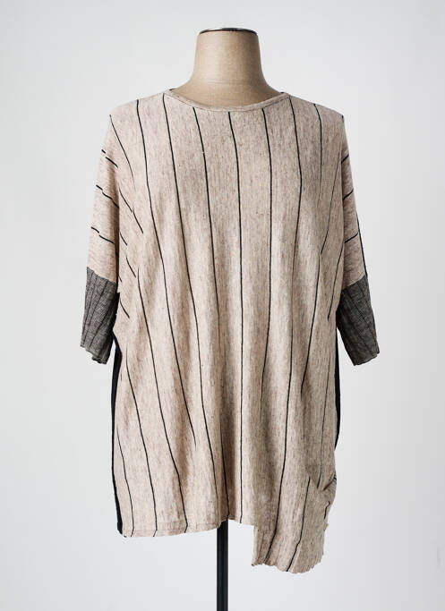 Pull tunique marron CINZIA CALDI pour femme