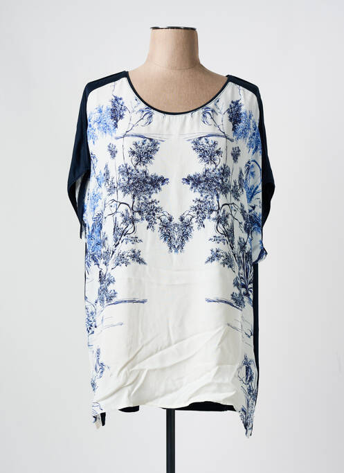 Tunique manches courtes bleu ELENA MIRO pour femme