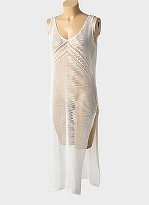 Robe de plage coupe cintrée blanc TATA GISELE femme