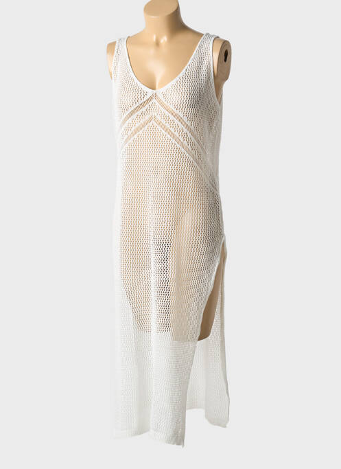 Robe de plage coupe cintrée blanc TATA GISELE femme