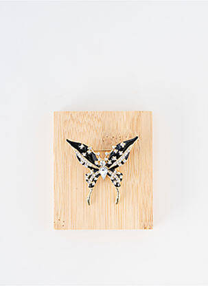 Broche matériaux métal noir TATA GISELE femme