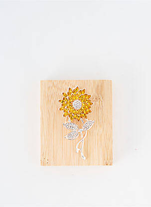 Broche jaune TATA GISELE pour femme
