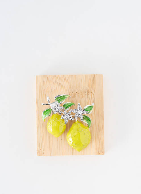 Broche jaune TATA GISELE femme