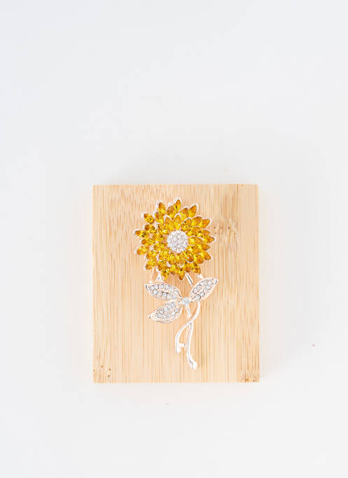 Broche jaune TATA GISELE pour femme