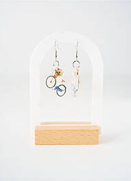 Boucles d’oreilles imprimé argent TATA GISELE femme