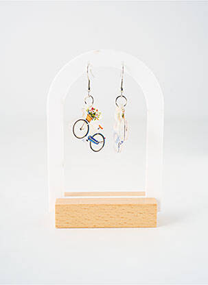 Boucles d’oreilles imprimé argent TATA GISELE femme