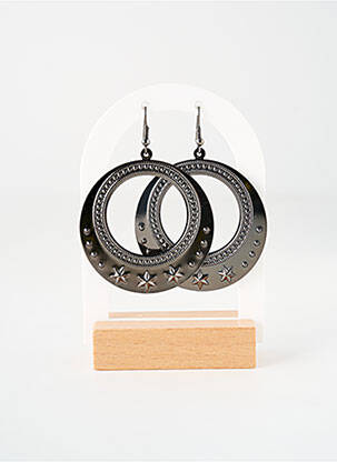 Boucles d’oreilles fermeture crochet argent TATA GISELE femme