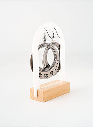 Boucles d’oreilles matériaux métal argent TATA GISELE femme