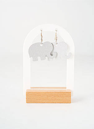 Boucles d’oreilles fermeture crochet argent TATA GISELE femme