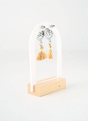 Boucles d’oreilles ornement oxyde de zirconium beige TATA GISELE femme