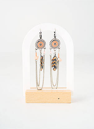 Boucles d’oreilles imprimé argent TATA GISELE femme