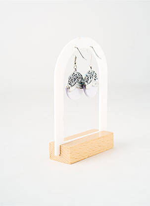 Boucles d’oreilles matériaux métal argent TATA GISELE femme