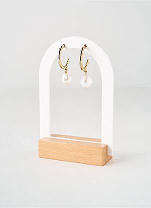 Boucles d’oreilles matériaux métal blanc TATA GISELE femme