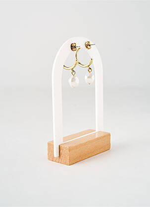 Boucles d’oreilles matériaux métal blanc TATA GISELE femme