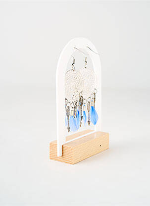 Boucles d’oreilles fermeture crochet bleu TATA GISELE femme