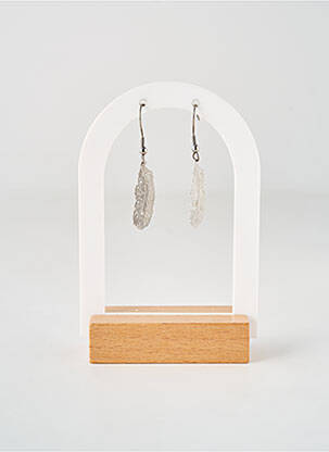 Boucles d’oreilles fermeture crochet argent TATA GISELE femme