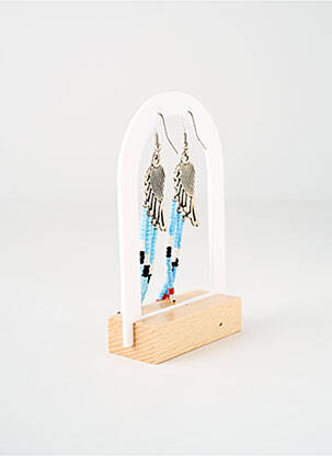 Boucles d’oreilles ornement perles bleu TATA GISELE femme