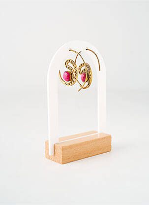 Boucles d’oreilles matériaux métal rose TATA GISELE femme