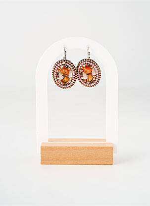 Boucles d’oreilles ornement oxyde de zirconium orange TATA GISELE femme