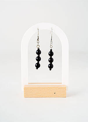 Boucles d’oreilles matériaux métal noir TATA GISELE femme