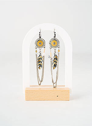 Boucles d’oreilles matériaux métal argent TATA GISELE femme