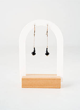 Boucles d’oreilles matériaux métal noir TATA GISELE femme