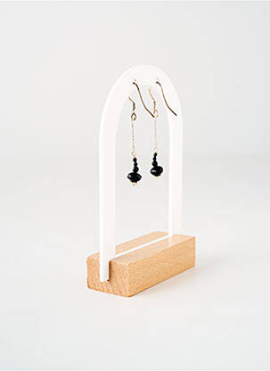 Boucles d’oreilles matériaux métal noir TATA GISELE femme